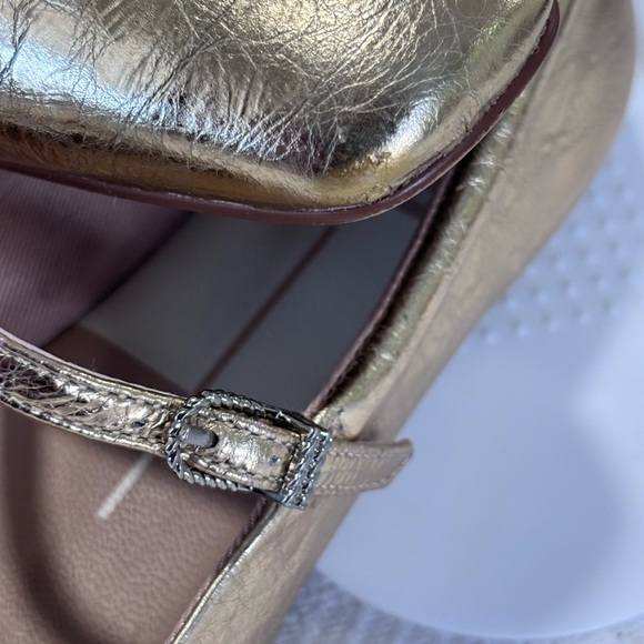 Dolce Vita Metallic Gold Flats - Picture 6 of 15